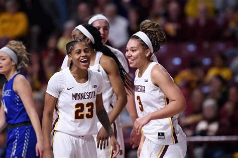 Mn lady gophers basketball - MINNEAPOLIS -- The Minnesota women's basketball team out-rebounded the Penn State Lady Lions 38-36, but fell 80-64 at Williams Arena on Wednesday night. The Golden Gophers (14-7, 4-6 B1G) had four players score in double figures, led by Sophie Hart, who had 13 points, seven rebounds and two …